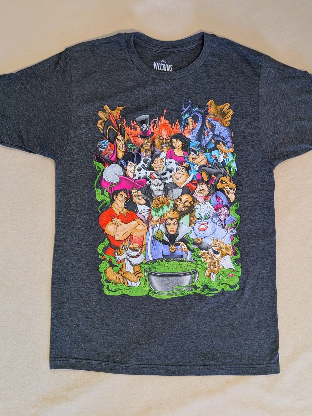 Disney Villains T-Shirt | Grey | NWOT | Med